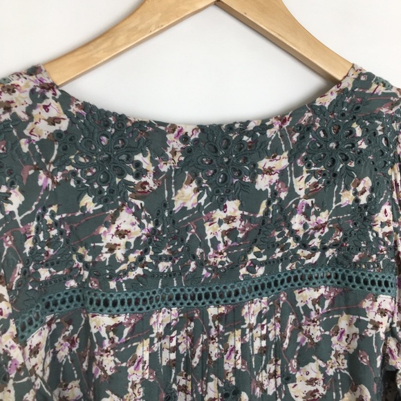 Sundance Women’s Delphine Eyelet Tunic Top Mini Dress Size PM Ladies Floral Boho - Picture 10 of 14